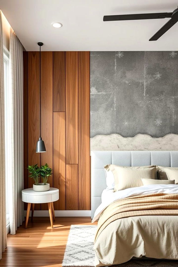 Layered Wall Textures - 22 No Headboard Ideas