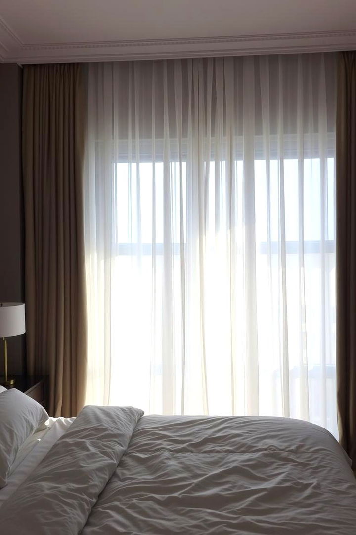 Layered Window Treatments - 22 Cozy Bedroom Ideas