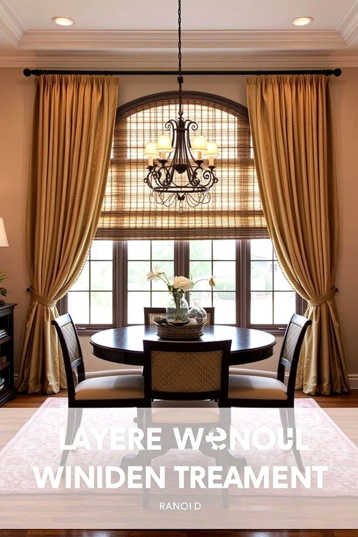 Layered Window Treatments - 22 Dining Room Window Treatments