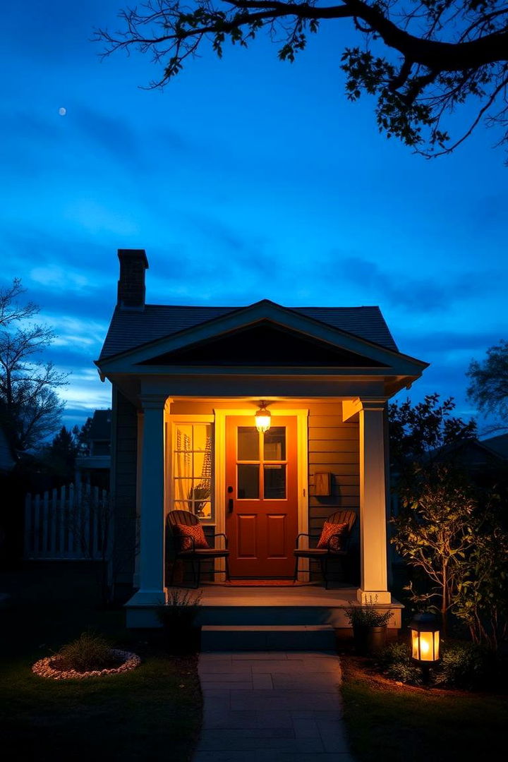 Layering Lights for a Cozy Evening - 22 Small Cape Cod Front Porch Ideas