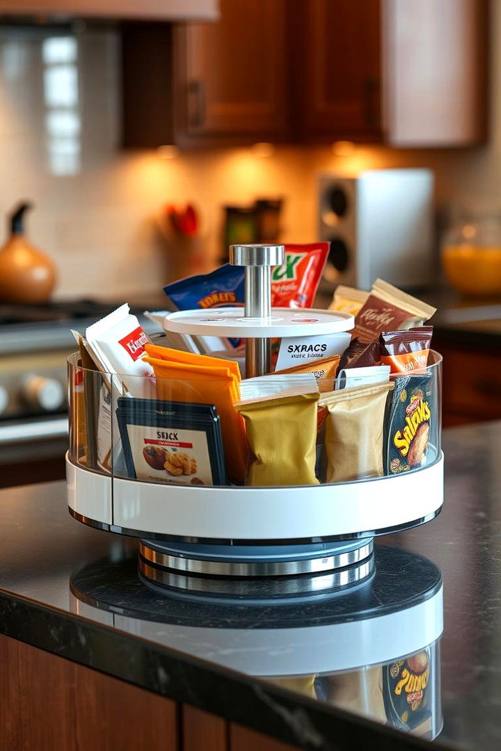 Lazy Susan Organizer - 22 Snack Storage Ideas