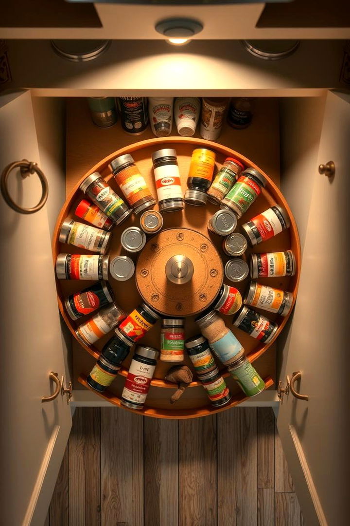 Lazy Susan for Convenience - 22 Small Pantry Ideas