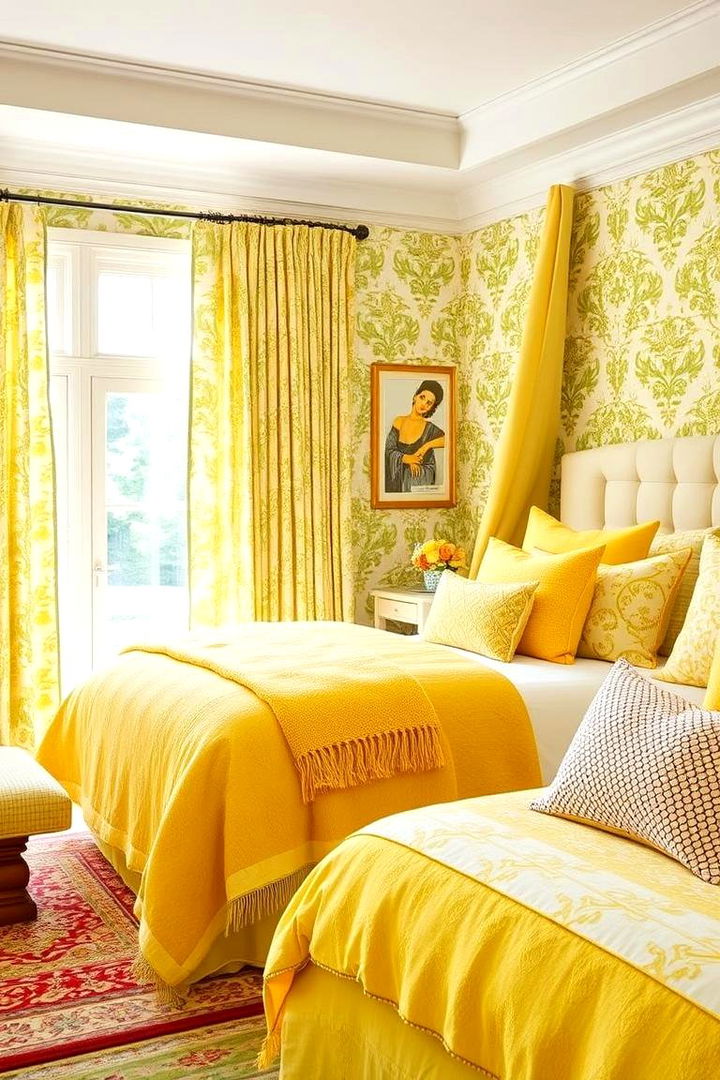 Lemon Textiles and Patterns - 22 Lemon Bedroom Ideas
