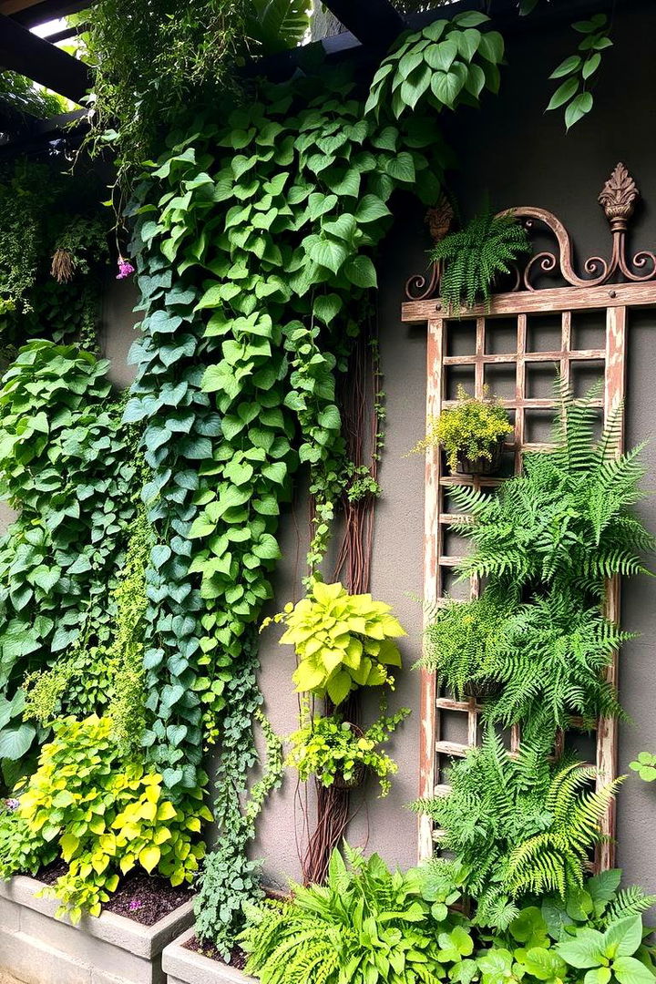 Leveraging Vertical Gardening Techniques - 22 Shade Garden Design Ideas