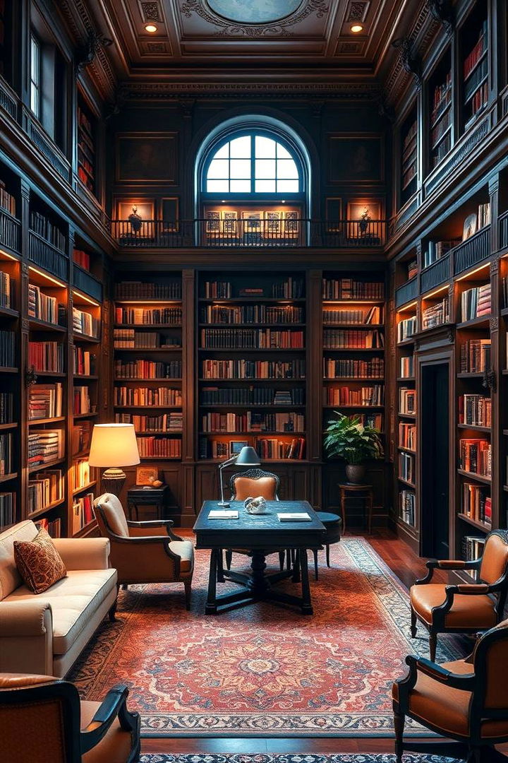 Library Inspired Elegance - 22 Home Office Background Ideas