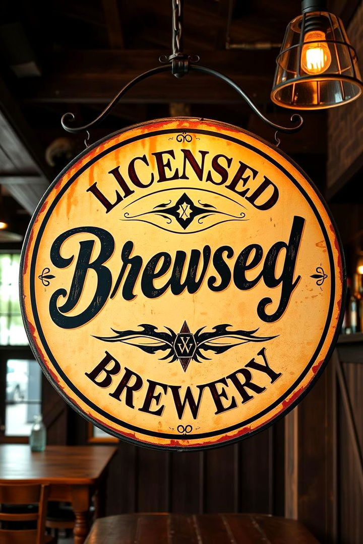 Licensed Brewery Vintage Sign - 22 Man Cave Sign Ideas
