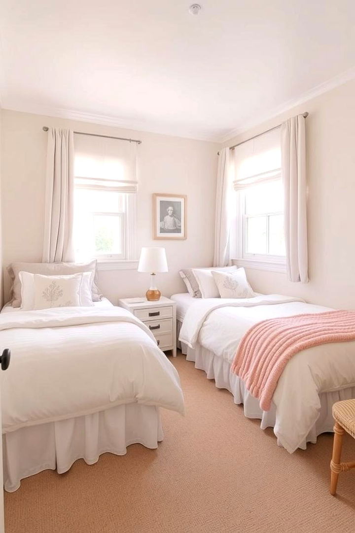 Light Color Coordination and Palette - 22 Shared Bedroom Ideas for Small Rooms