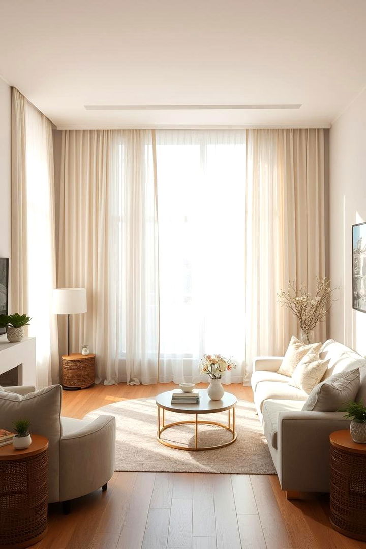Light Filtering Curtains for Perfect Balance - 22 Living Room Curtain Ideas