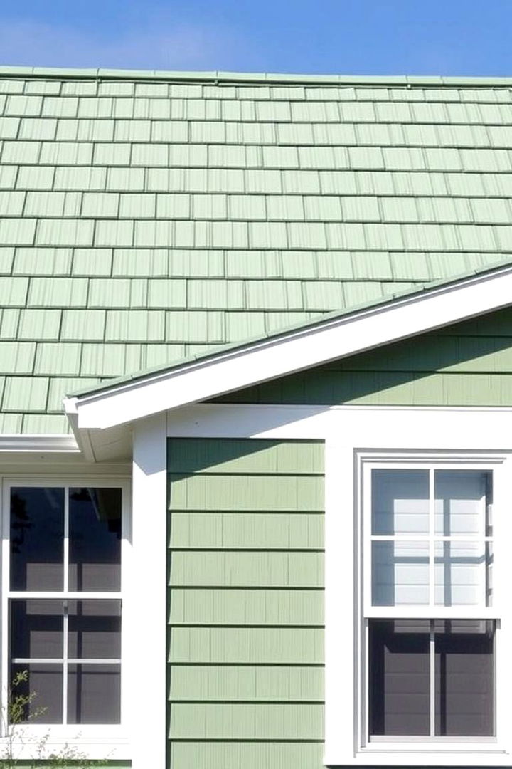 Light Green Roof and Siding Combo - 22 Light Green House Exterior Ideas