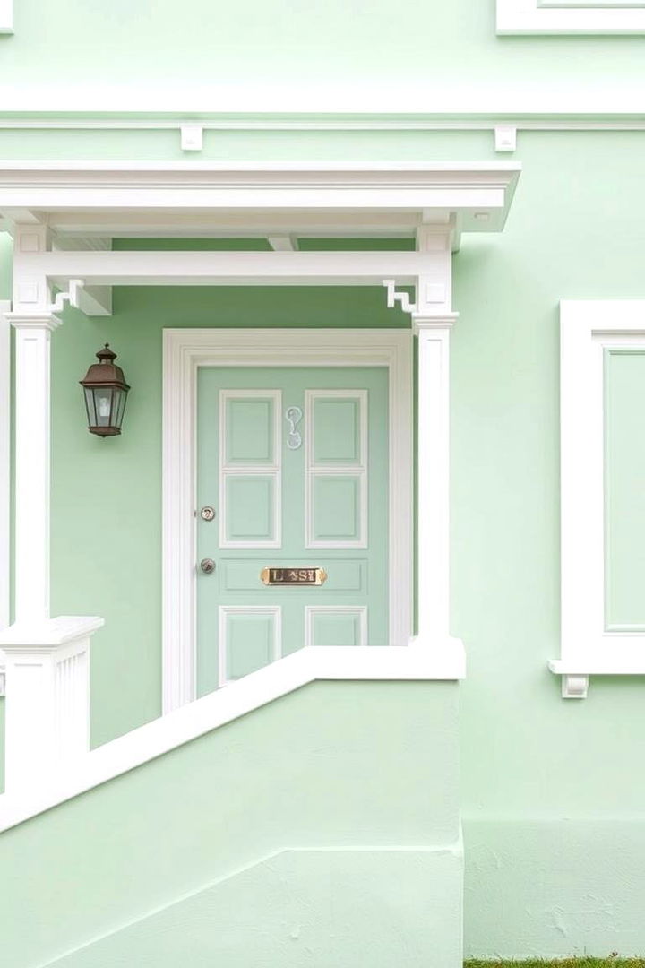 Light Green and White Contrast - 22 Light Green House Exterior Ideas