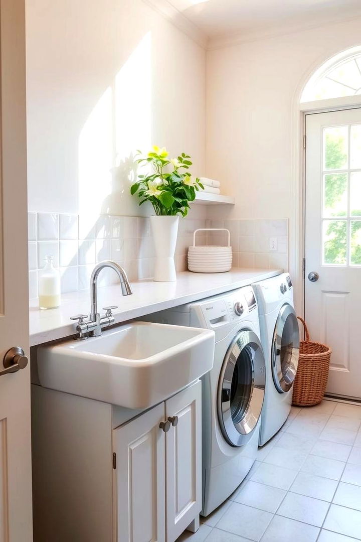 Light and Airy Sinks - 22 Laundry Room Sink Ideas