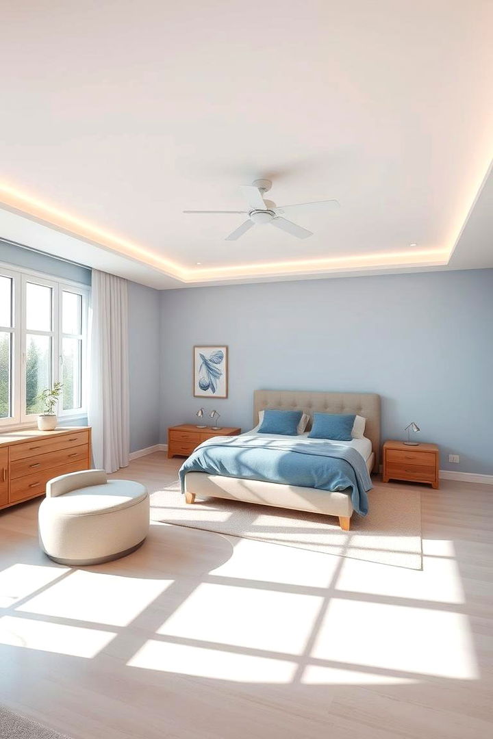 Light and Airy Space - 22 blue and beige bedroom ideas