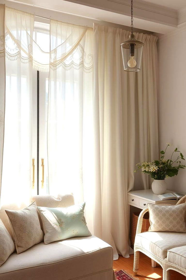 Light and Airy Textile Selection - 22 Shabby-chic Style Living Room Ideas