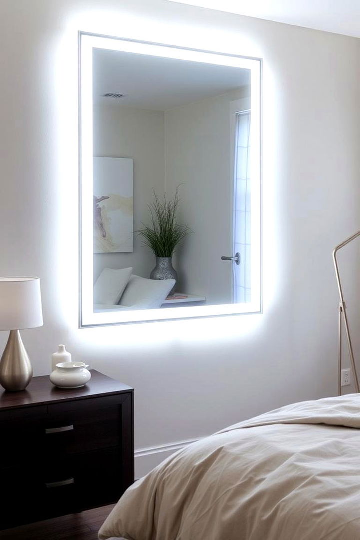 Lighted Mirror - 22 Bedroom Mirror Ideas