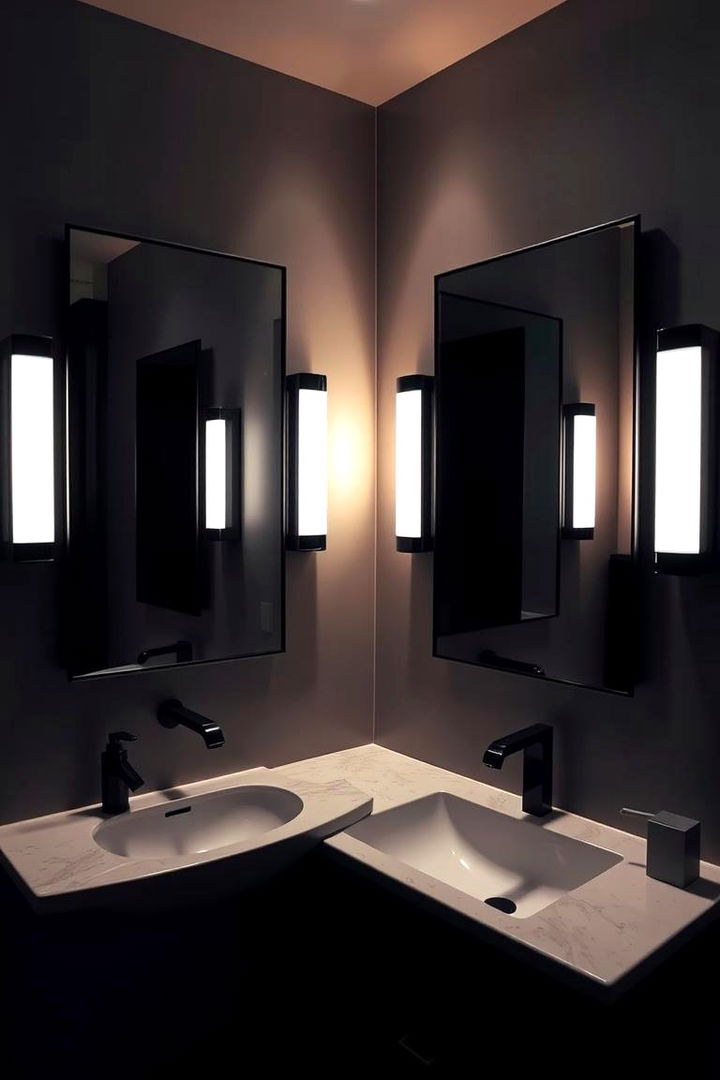 Lighting Effects Enhancement - 22 Bathroom With Black Fixtures