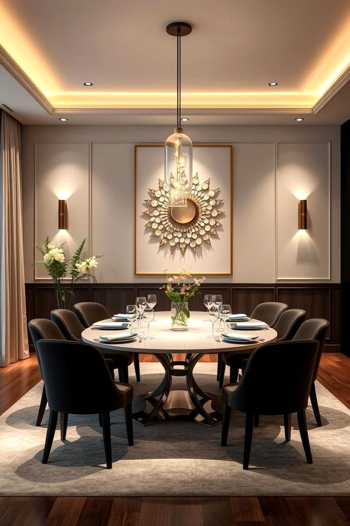 Lighting Enhanced Designs - 22 Dining Room Wall Decor Ideas