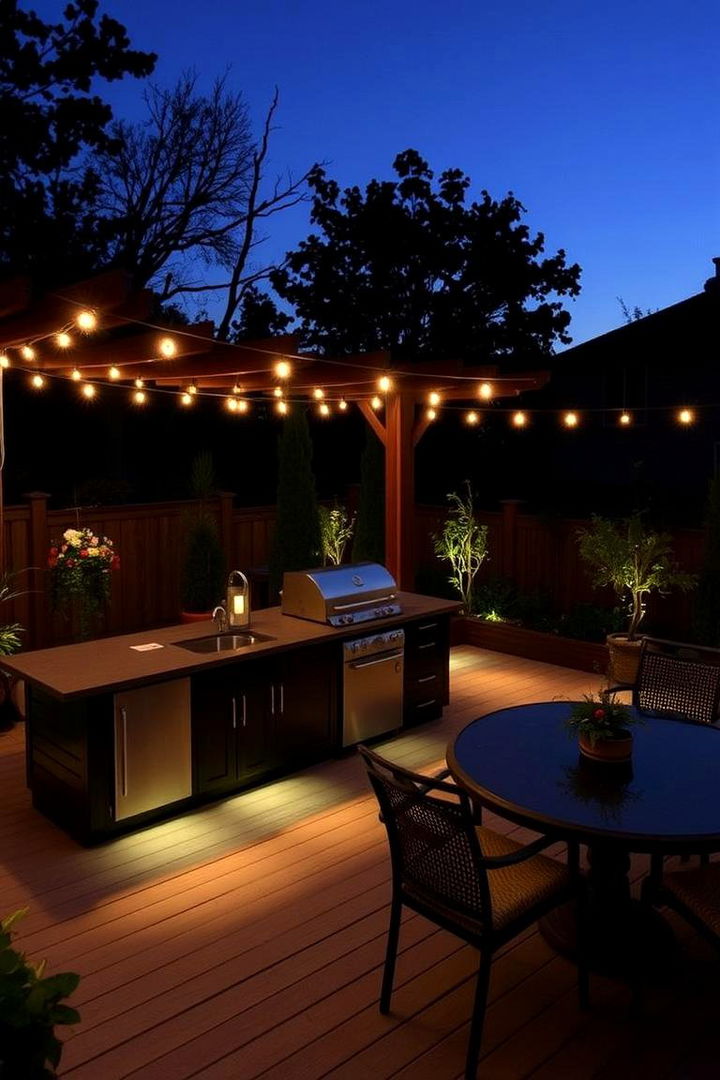 Lighting and Ambiance - 22 Outdoor Kitchen on Deck
