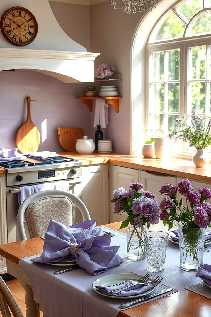 Lilac Kitchen Linens - 22 Purple Kitchen Ideas