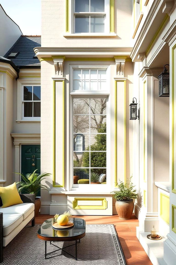 Lime Accents on Period Homes - 22 Green Victorian House Colors