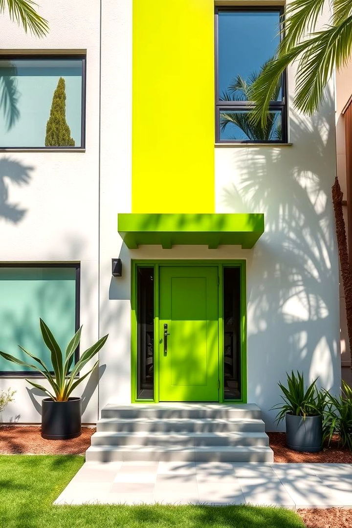 Lime Light Pop - 22 Green Exterior House Paint Ideas