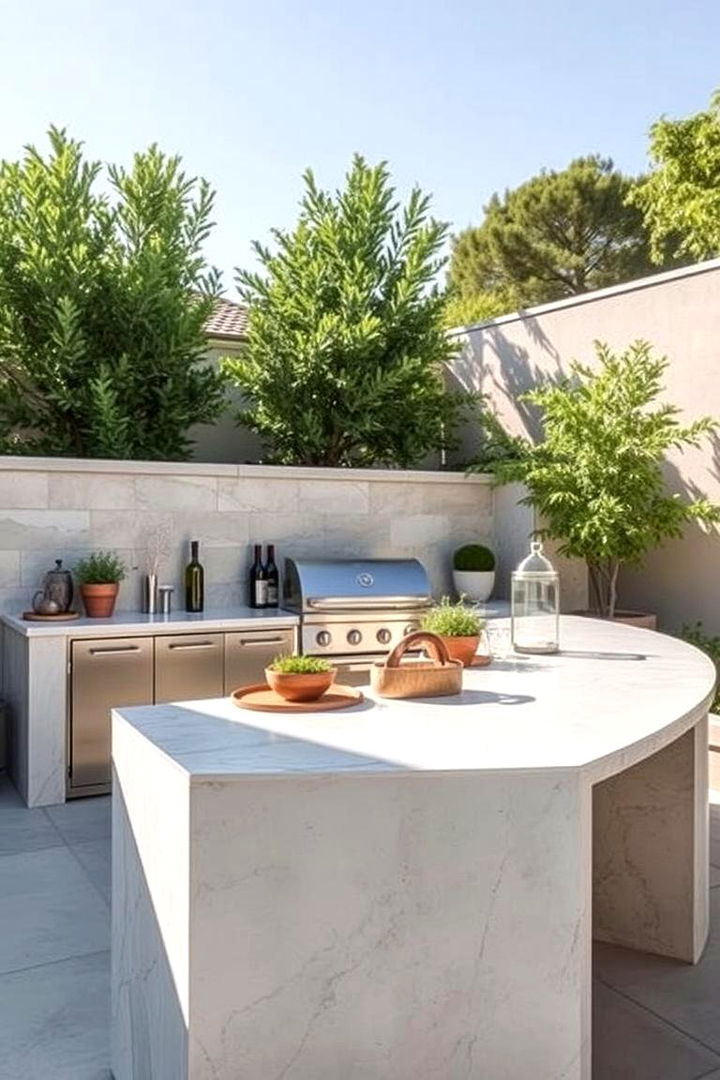 Limestone Countertops - 22 Types of Outdoor Kitchen Countertops