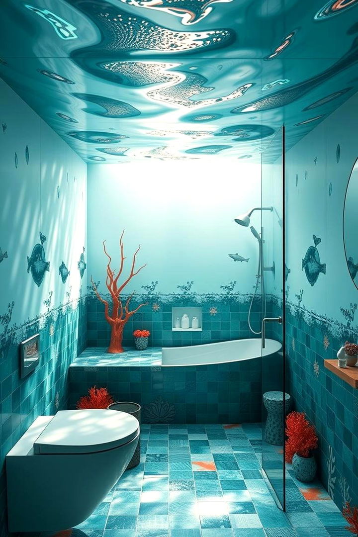 Little Mermaid Undersea Vibes - 22 Disney Bathroom Ideas