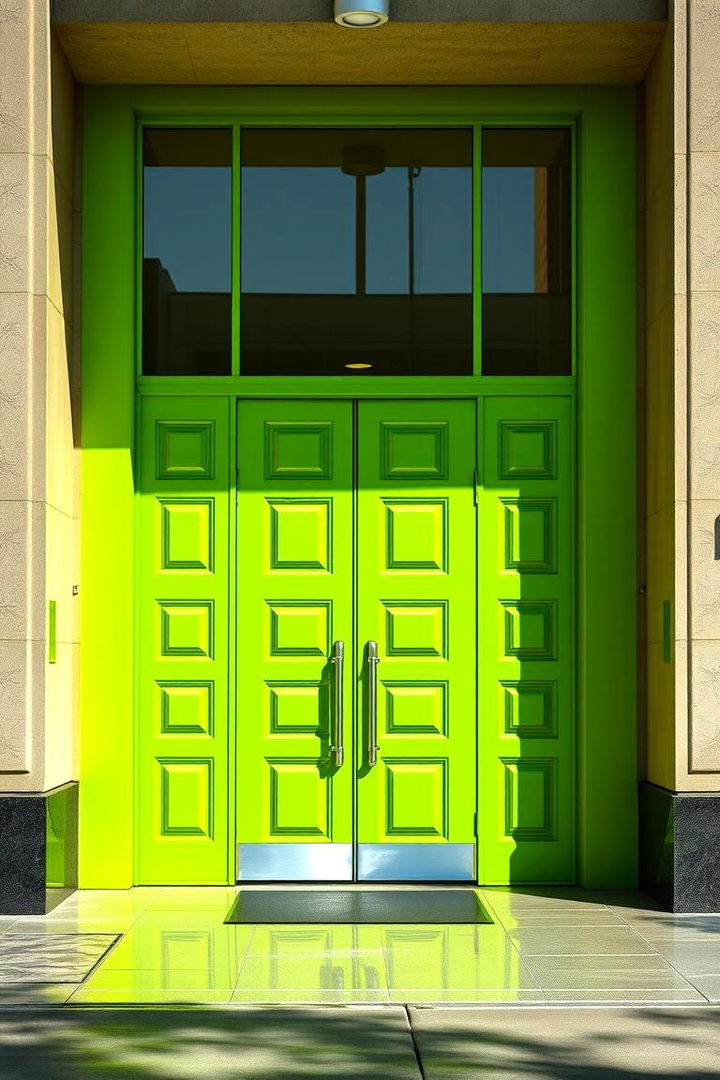 Lively Lime Green - 22 Mid Century Front Door Colors