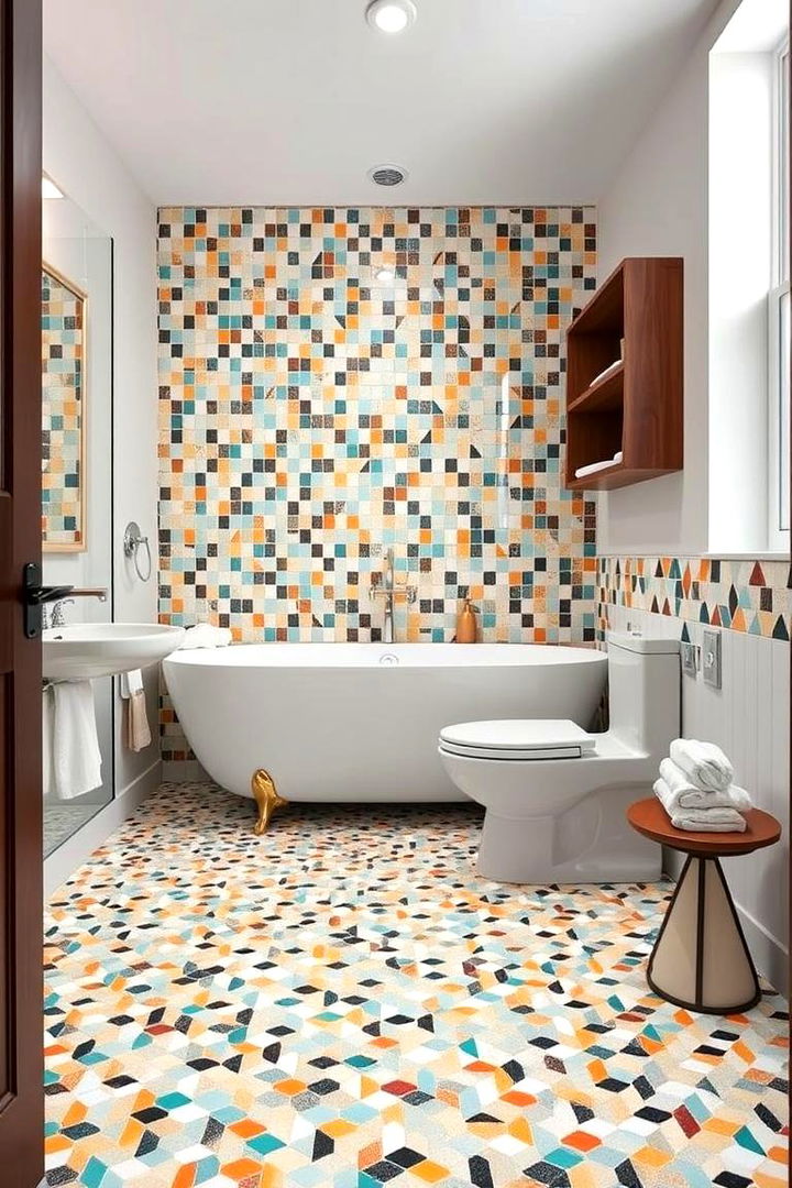 Lively Mosaic Floors - 22 Mexican Bathroom Ideas