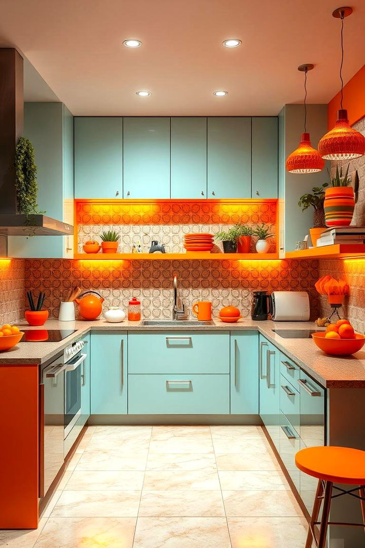 Lively Tangerine Highlights - 22 Colorful Kitchen Ideas
