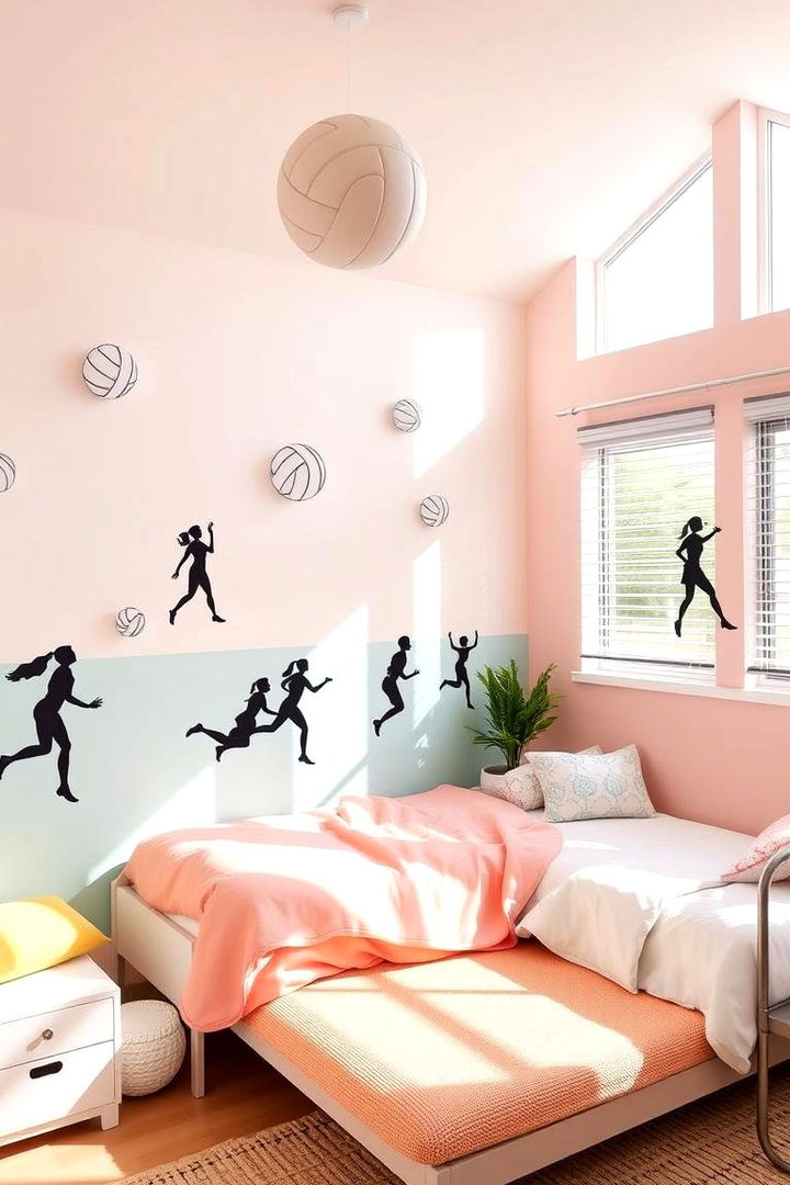 Lively Volleyball Visual Vibrance - 22 Sports Nursery Ideas