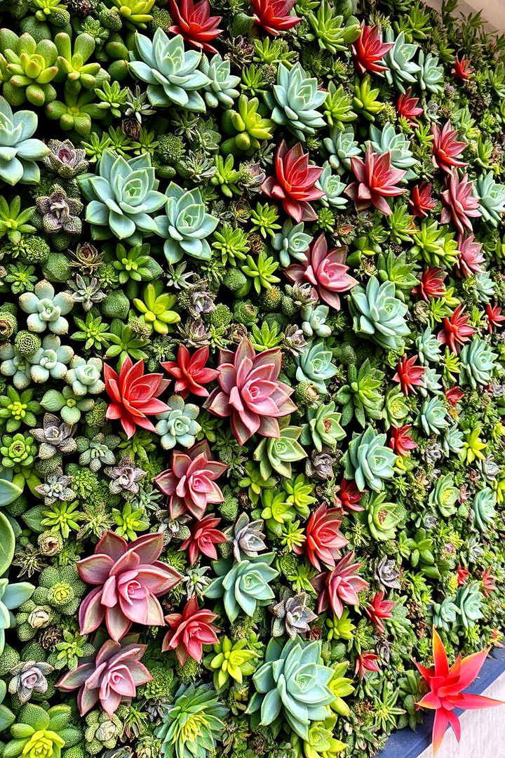 Living Green Wall with Succulents - 22 Privacy Patio Ideas