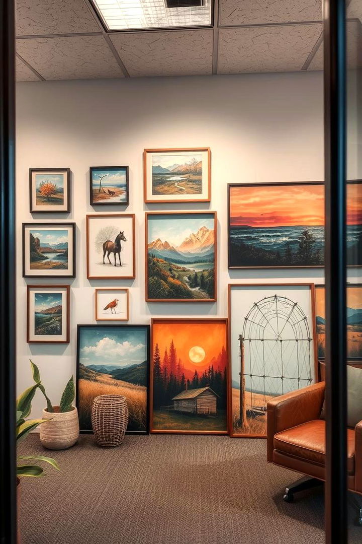 Local Art Pieces - 22 Office Wall Decor Ideas