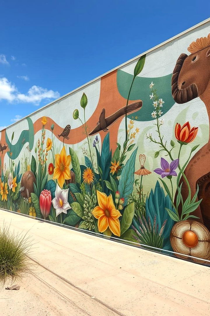 Local Nature and Art Fusion Mural - 22 School Mural Ideas