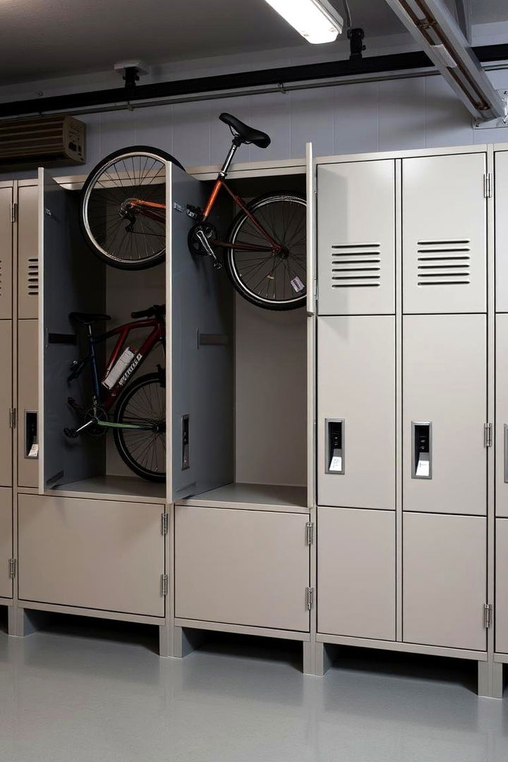 Lockable Bike Storage Lockers - 22 Garage Bike Storage Ideas