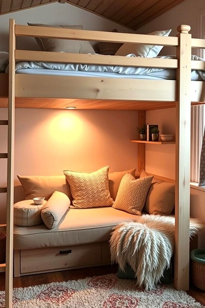 Loft Bed Featuring Under Bed Seating - 22 Loft Bed Ideas