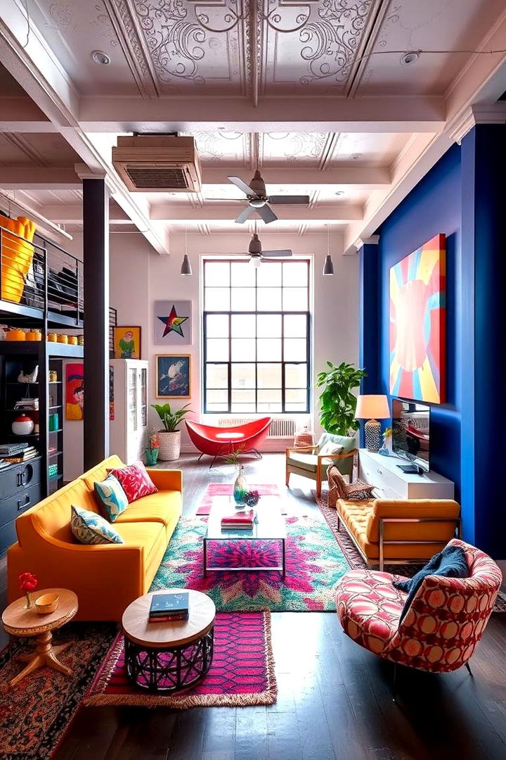 Loft with Bold Colors - 22 Loft Ideas