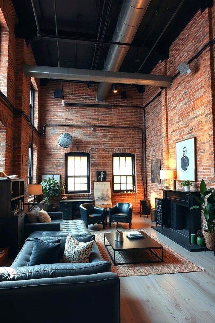 Loft with Exposed Brick - 22 Loft Ideas