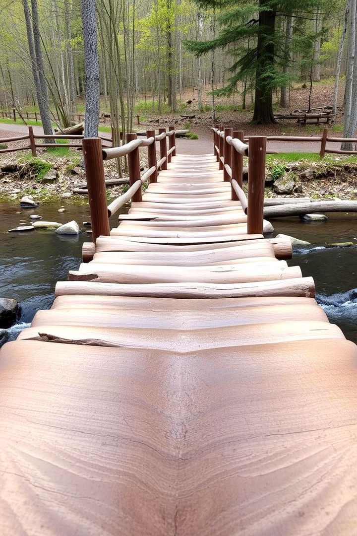 Log Bridge Walkway - 22 Natural Walkway Ideas