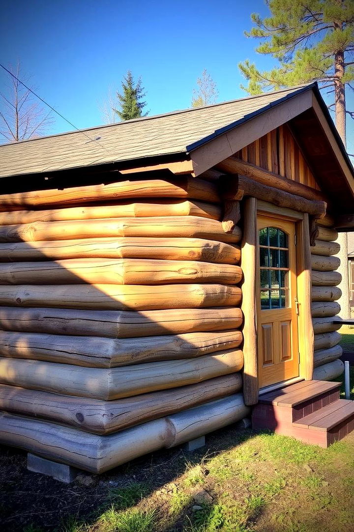 Log Siding - 22 Exterior House Siding Ideas