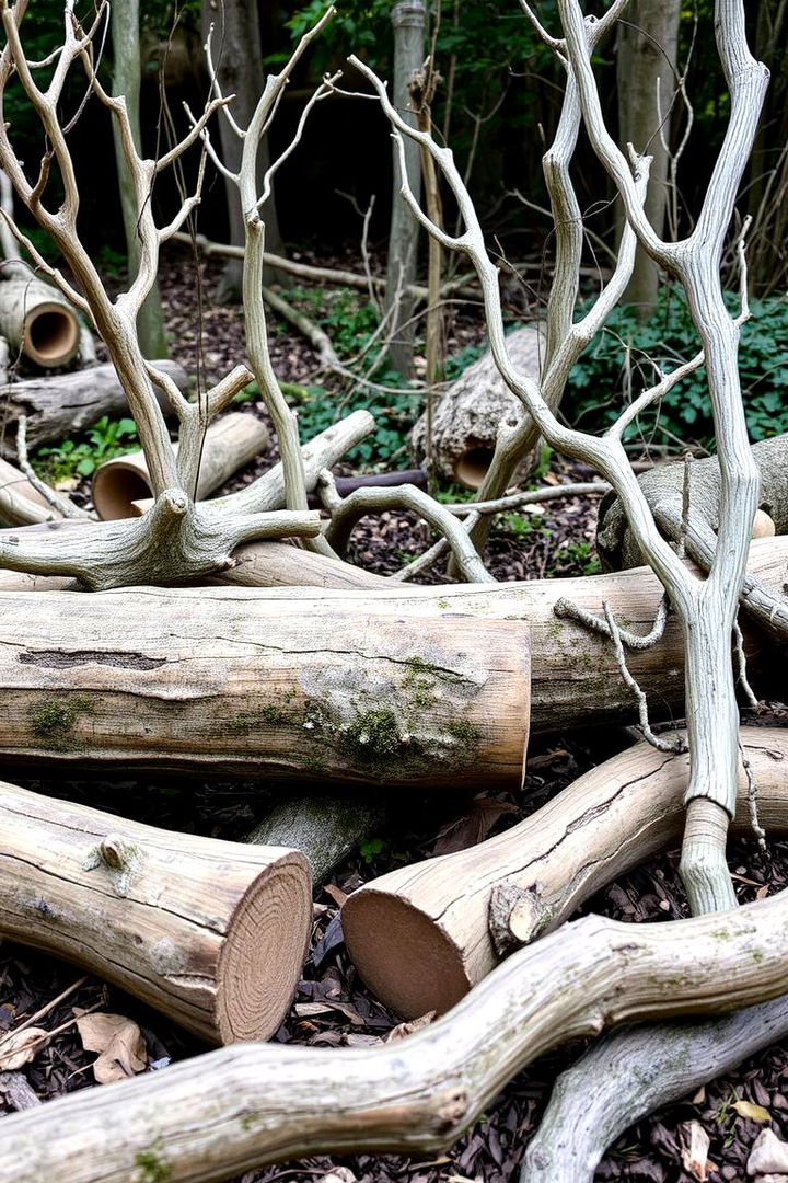 Log and Branch Sculptures - 22 Rustic Landscaping Ideas