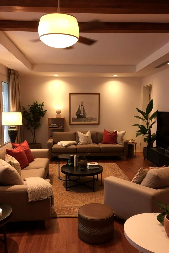 Lounge Style Living Room - 22 Townhouse Interior Design Ideas