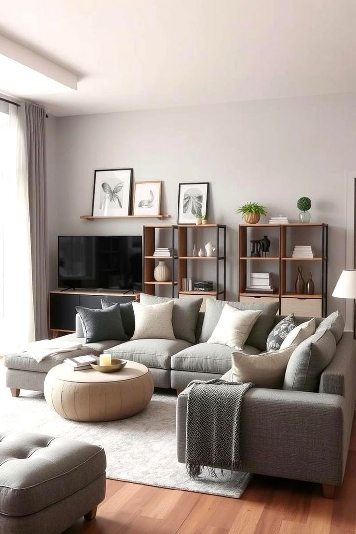 Low Maintenance Chic for Busy Lifestyles - 22 Grey Sectional Living Room Ideas
