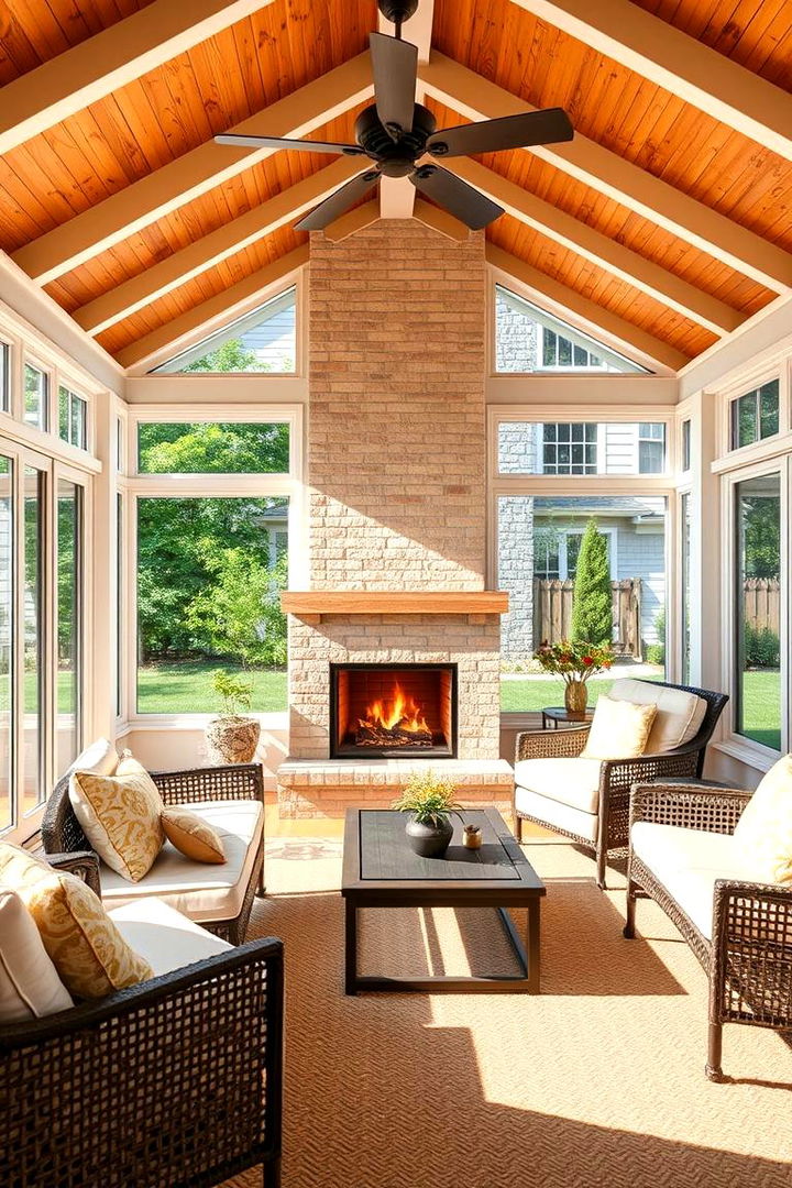 Low Maintenance Durability - 22 Sunroom With Fireplace