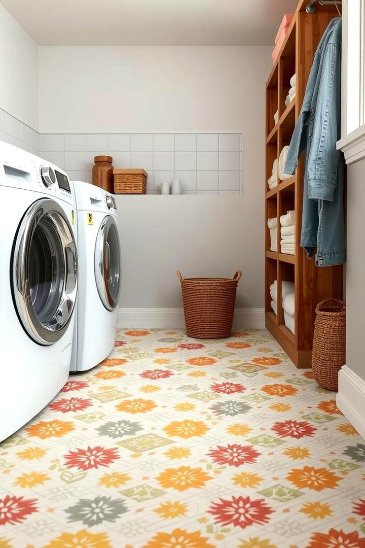 Low Maintenance Linoleum - 22 Laundry Room Floor Ideas