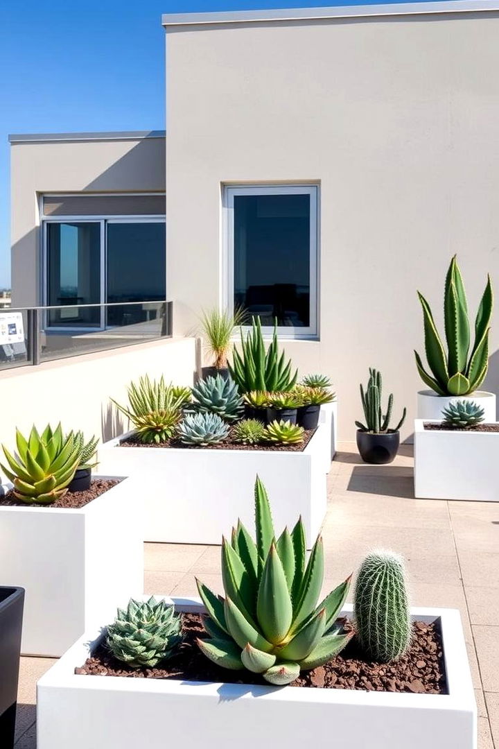 Low Maintenance Succulent Garden Design - 22 Rooftop Greenhouse Ideas