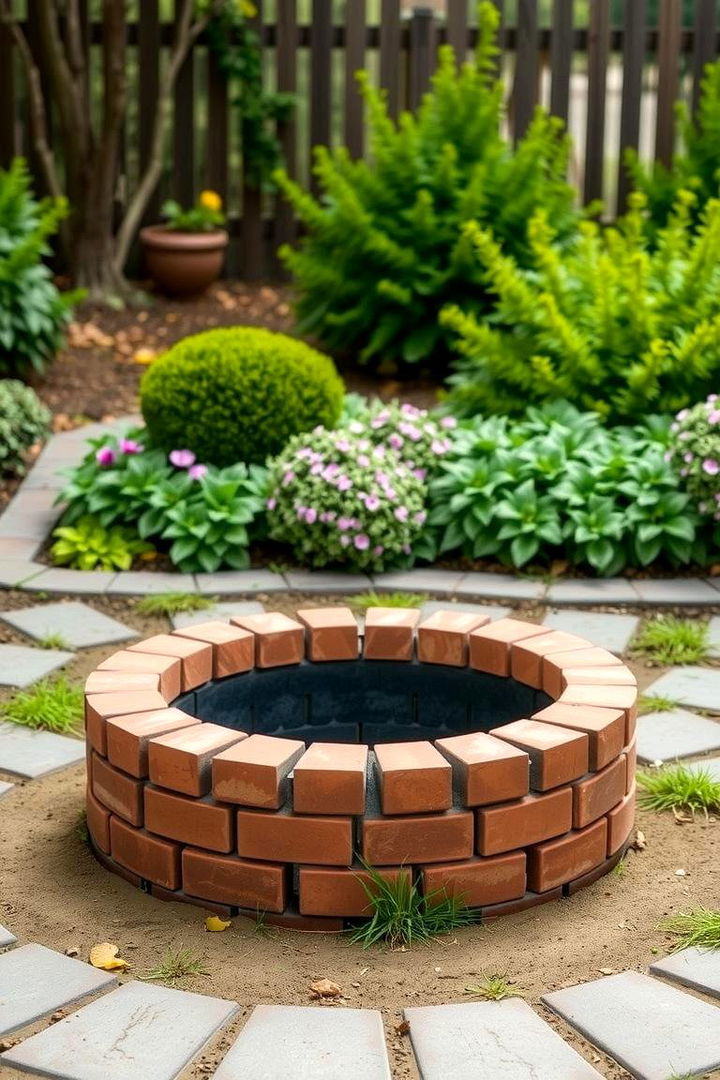 Low Mound Brick Pits - 22 Brick Fire Pit Ideas