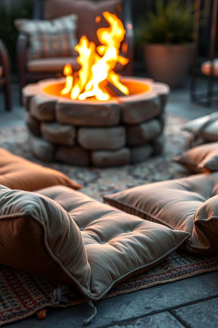 Low Profile Floor Cushions - 22 Fire Pit Seating Ideas