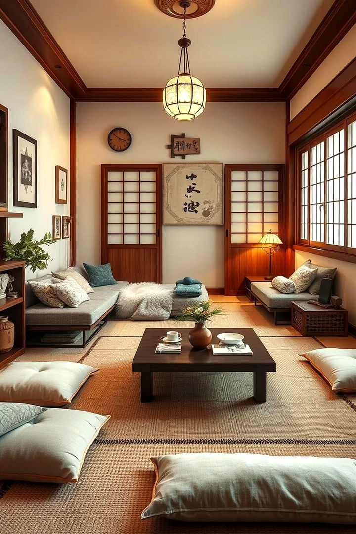 Low Seating Arrangements - 22 Korean Living Room Ideas