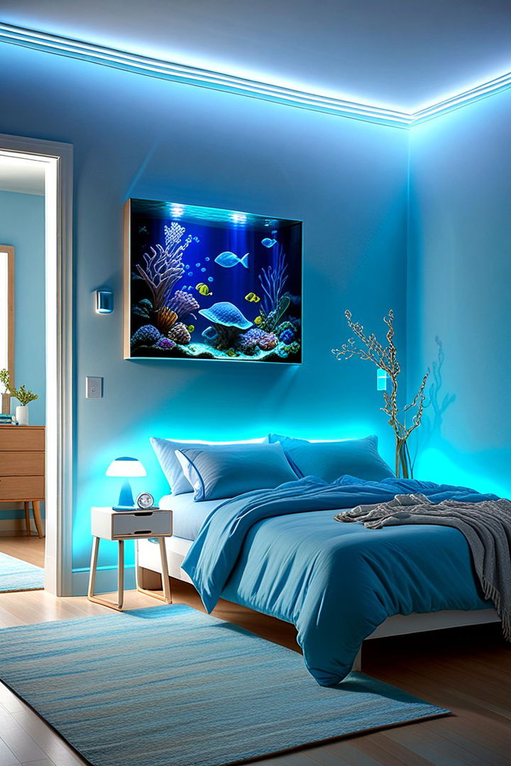 Luminescent Underwater Lighting - 22 Mermaid Bedroom Ideas