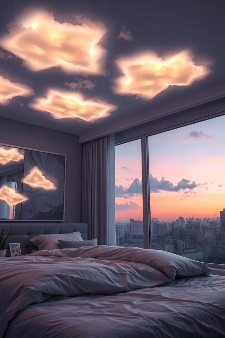 Luminous LED Cloud Effects - 22 Cloud-Themed Bedroom Ideas